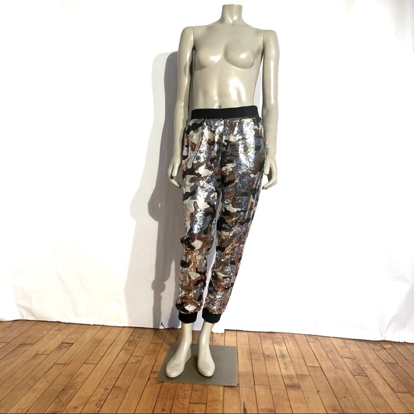 Camo Print Sequence Jumpsuit Pant - Picture 3 of 5